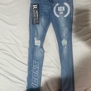 HDSN Icons Blue Distressed Jeans